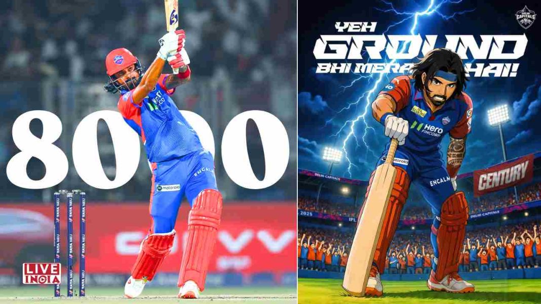 KL Rahul Becomes Fastest Indian to Reach 8,000 T20 Runs with Record Century vs Gujarat Titans