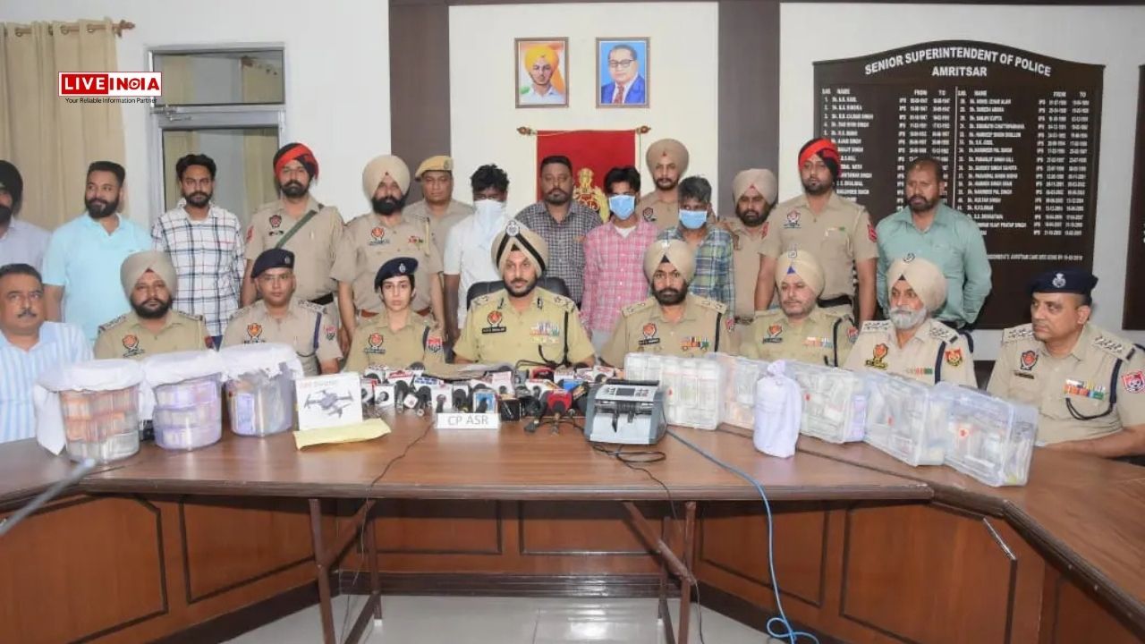 Punjab Police Bust Major Narco Network, Recover 10.2 kg Heroin in Amritsar; 3 Arrested
