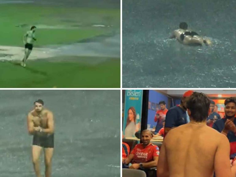 Watch: Tim David Brings Fun to Wet Weather with ‘Swim David’ Antics at M Chinnaswamy