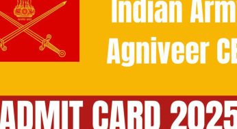 Indian Army Agniveer Admit Card Download – Link Here