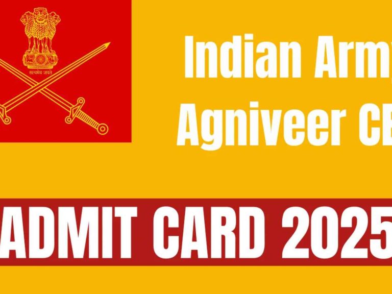 Indian Army Agniveer Admit Card Download – Link Here