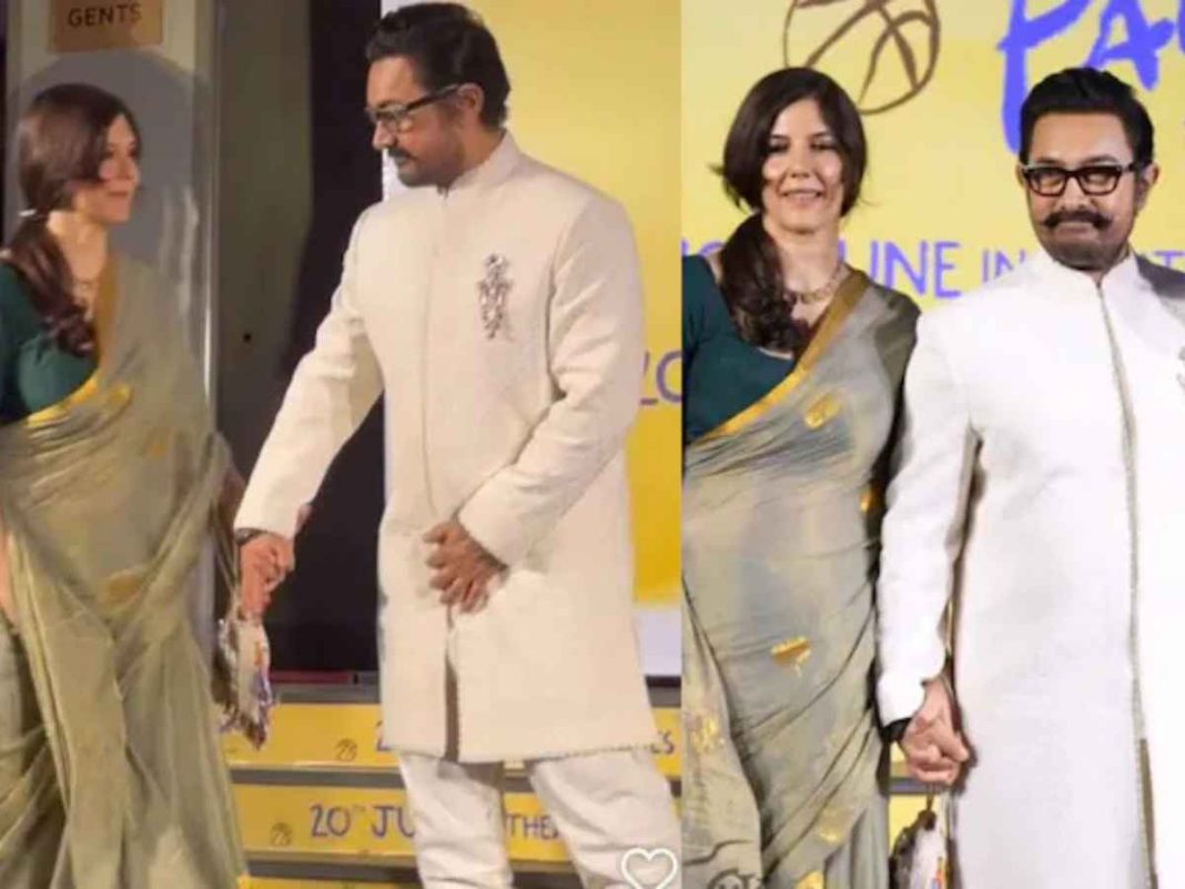 Aamir Khan, Gauri Hold Hands At Sitaare Zameen Par Screening