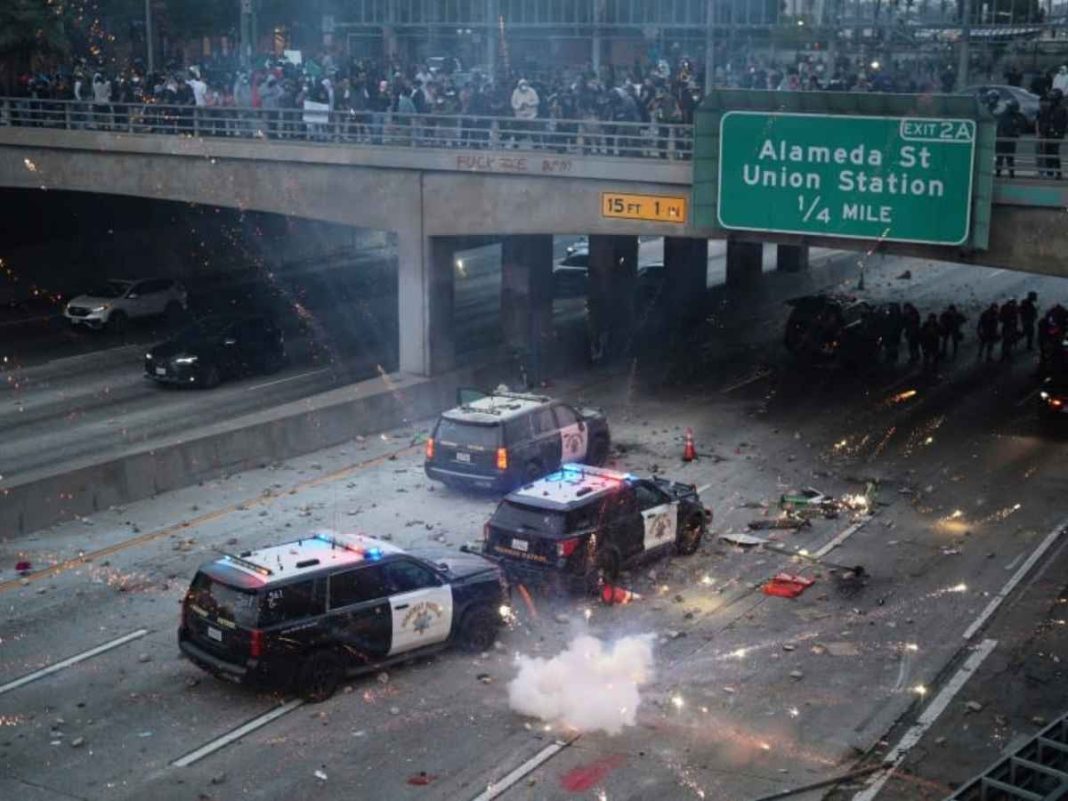 Tensions Boil Over in LA: Police Order Evacuation Amid Violent Protests Over ICE Raids