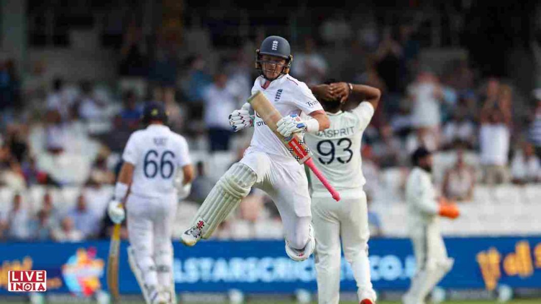Ollie Pope’s Unbeaten 100 Guides England to 209/3 at Stumps After India Post 471 in First Innings