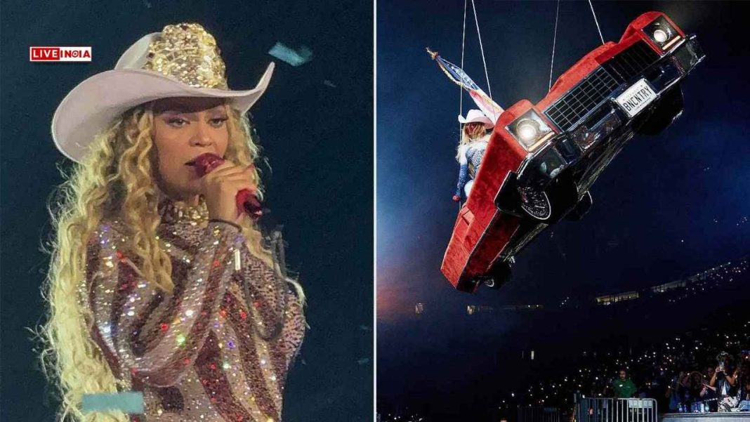 Beyoncé Gets Stuck Midair in Flying Car During Houston ‘Cowboy Carter’ Show