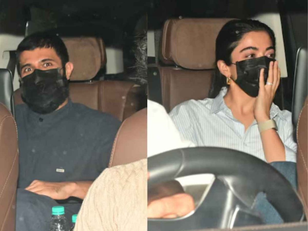 Rashmika Mandanna and Vijay Deverakonda leave airport in same car