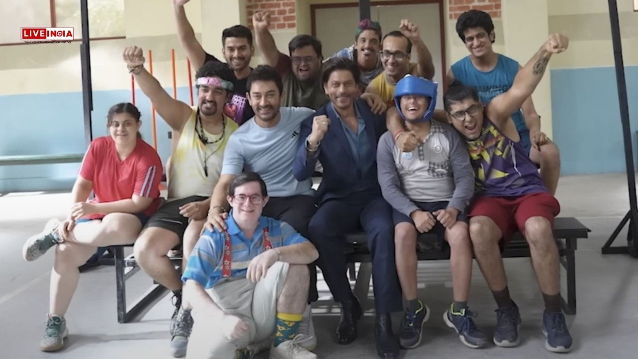 Shah Rukh Khan Meets Cast of Sitaare Zameen Par on Set, Reveals Aamir Khan Called Him 'At Least 10 Times'