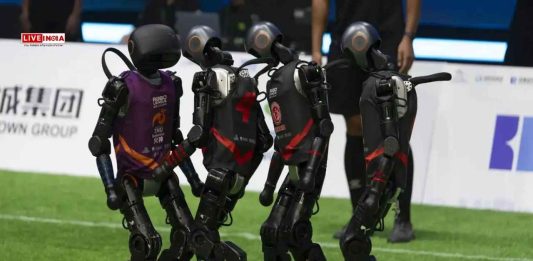 Watch: AI-Powered Humanoid Robots Play Football in China Ahead of World Games