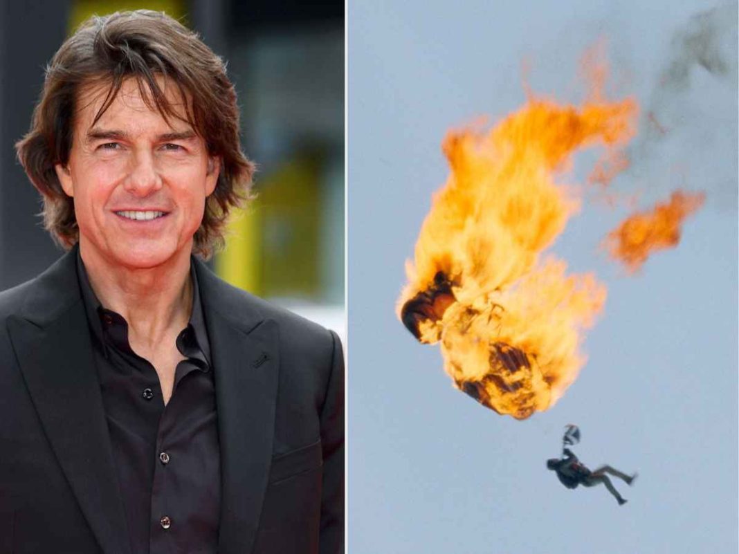 Tom Cruise Shatters Guinness World Record with Insane Burning Parachute Stunt! Watch