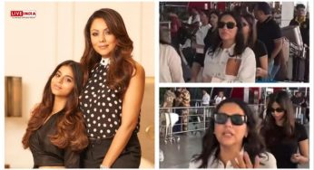 Gauri Khan Shields Suhana from Paparazzi at Delhi Airport