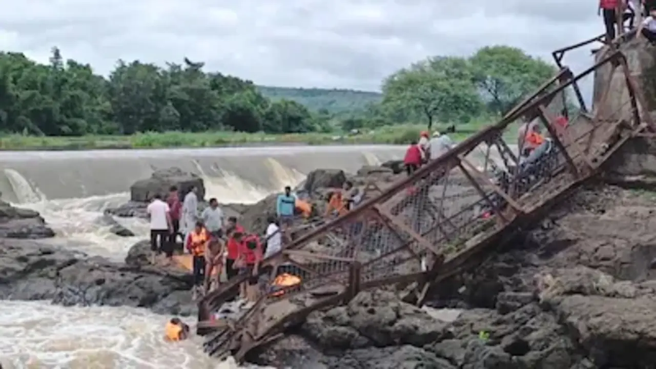 Bridge Collapses In Pune, Dozens Feared Swept Away in Indrayani