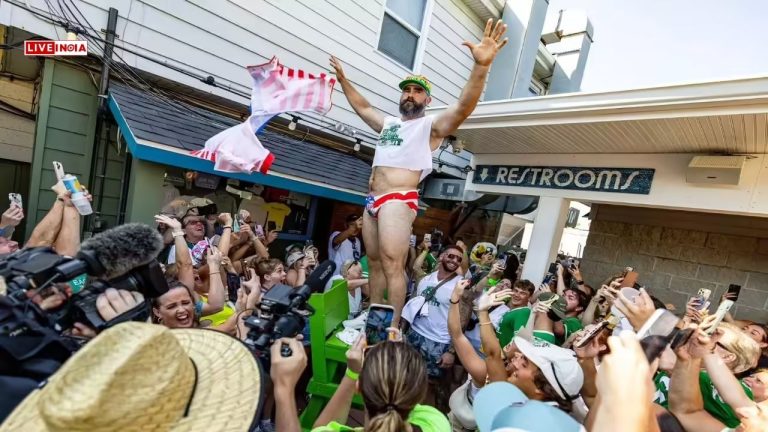 Jason Kelce Strips Down to Undies at Charity Bash, Leaves Fans Stunned-Watch