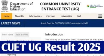 CUET UG Result 2025: Here’s How to Check and What to Do Next!