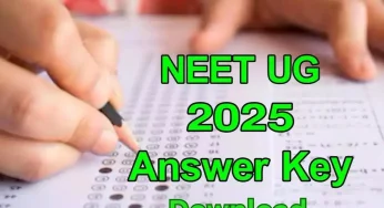 NEET NTA Answer Key 2025 Out! Check & Download At Official Site