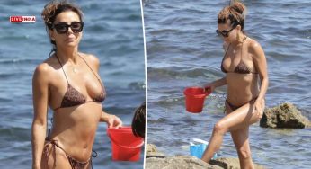 Eva Longoria, 50, Turns Heads in Leopard Bikini on Marbella Beach With Son Santi-Pics Inside