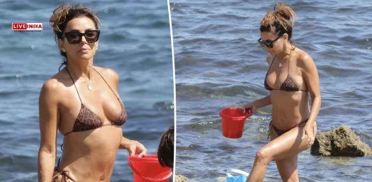 Eva Longoria, 50, Turns Heads in Leopard Bikini on Marbella Beach With Son Santi-Pics Inside