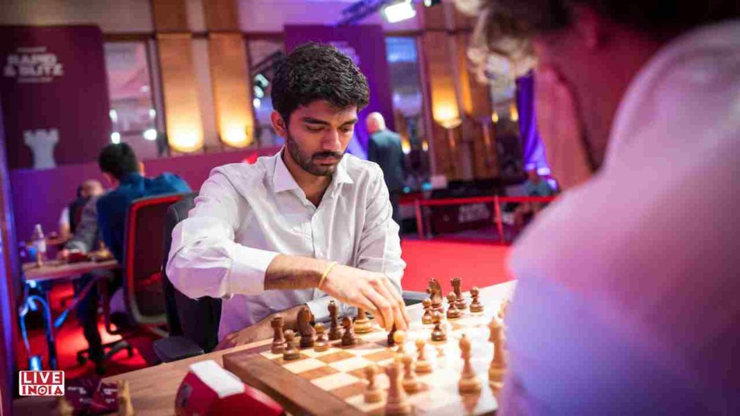 D Gukesh Stuns Magnus Carlsen Again at SuperUnited Rapid and Blitz 2025, Emerges as Sole Leader