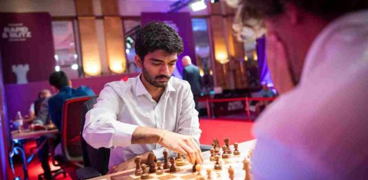 D Gukesh Stuns Magnus Carlsen Again at SuperUnited Rapid and Blitz 2025, Emerges as Sole Leader
