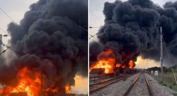 Train Accident Today: Crude Oil Tanker Catches Fire Near Chennai, Train Services Disrupted