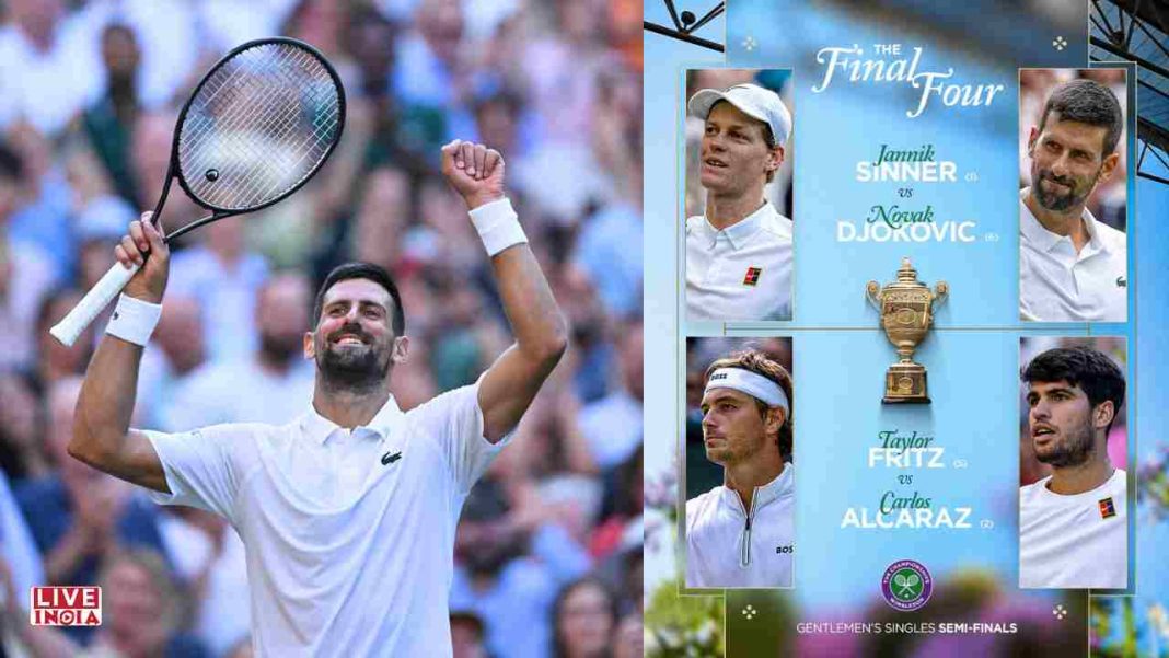 Novak Djokovic Reaches Record 14th Wimbledon Semifinal, Eyes Eighth Title and Showdown with Jannik Sinner
