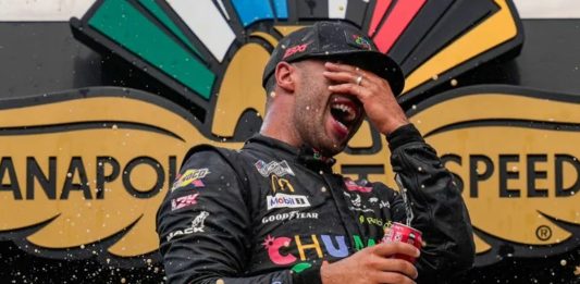 Bubba Wallace wins the Brickyard 400 in the NASCAR Cup Series!