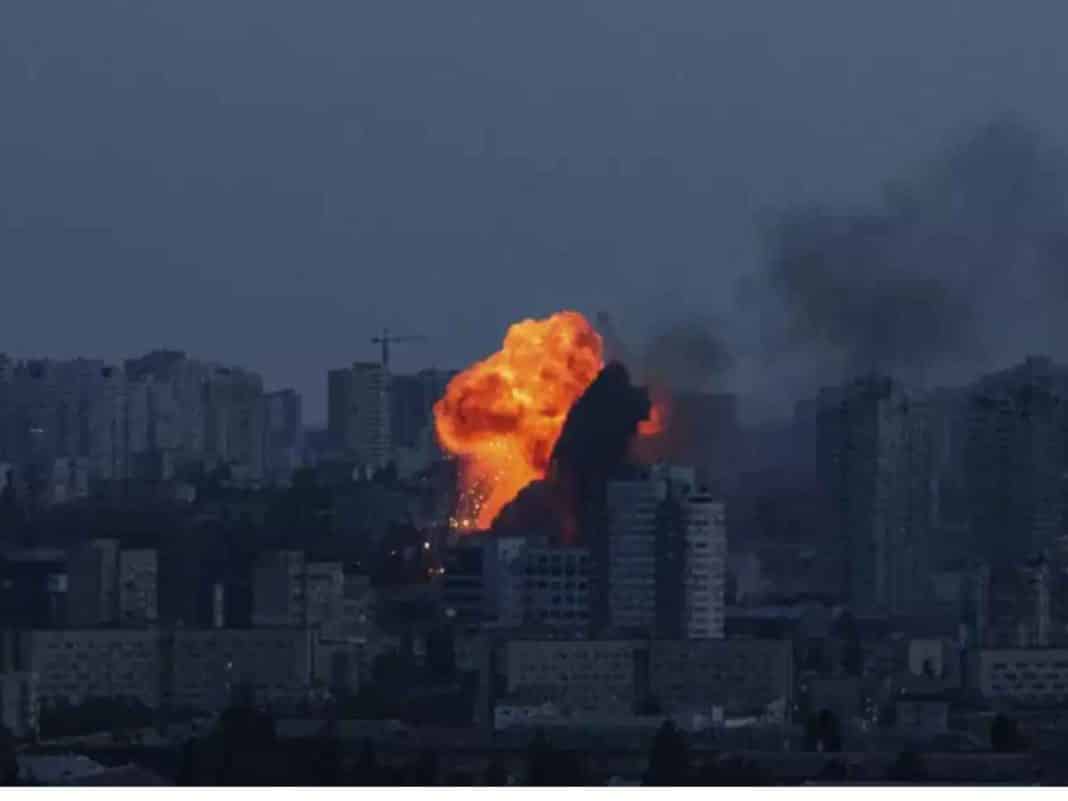 Video Shows Kyiv International Airport On Fire After Russia’s Massive Drone Attack