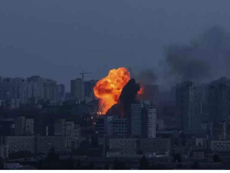 Video Shows Kyiv International Airport On Fire After Russia’s Massive Drone Attack
