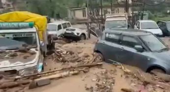 Floods Leave Town In Chaos, Vehicles Submerged In Mandi