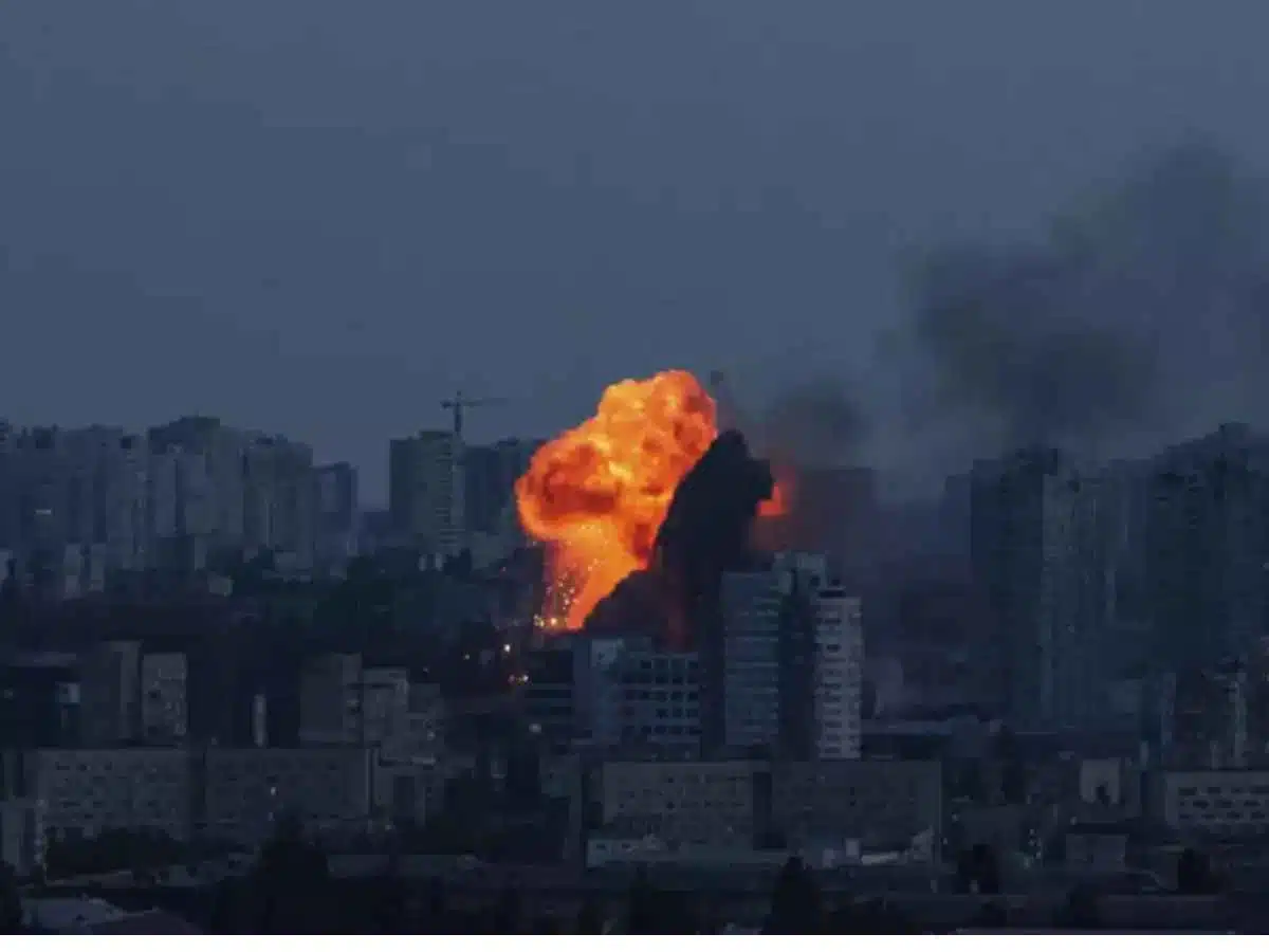 Video Shows Kyiv International Airport On Fire After Russia’s Massive Drone Attack