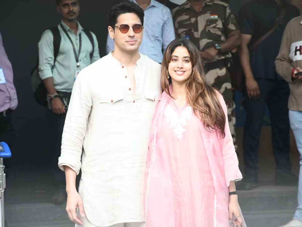 Janhvi Kapoor, Sidharth Malhotra Amp Up 'Param Sundari' Promotions in Style