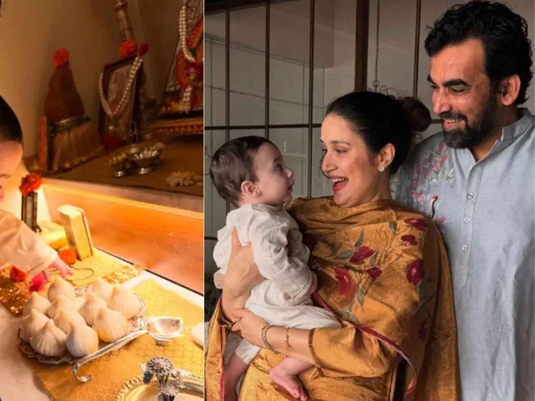 Sagarika Ghatge, Zaheer Khan Celebrate First Ganesh Chaturthi With Son Fatehsinh