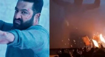 Jr NTR Fans Use Flamethrower In Theatre To Celebrate War 2 Release
