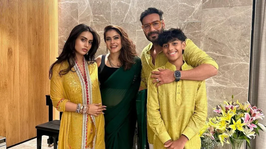 Bollywood power couple Ajay Devgn and Kajol celebrated the festival of lights, Diwali, with great enthusiasm and family focus, sharing heartwarming glimpses of their festivities on social media