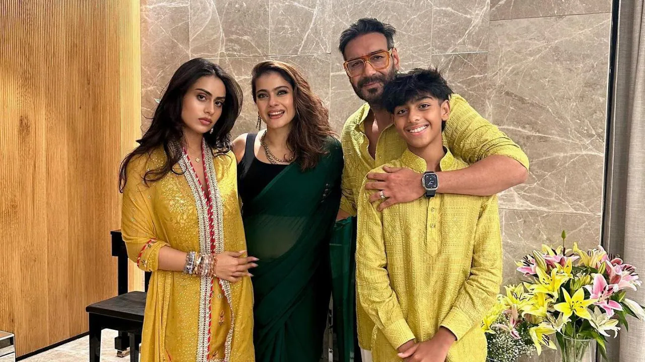 Bollywood power couple Ajay Devgn and Kajol celebrated the festival of lights, Diwali, with great enthusiasm and family focus, sharing heartwarming glimpses of their festivities on social media