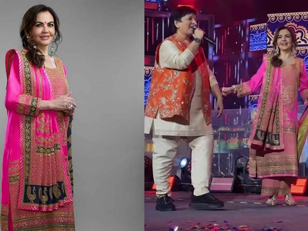 Nita Ambani Steals the Dandiya Night in Marodi Masterpiece, Grooves To Falguni Pathak's Songs