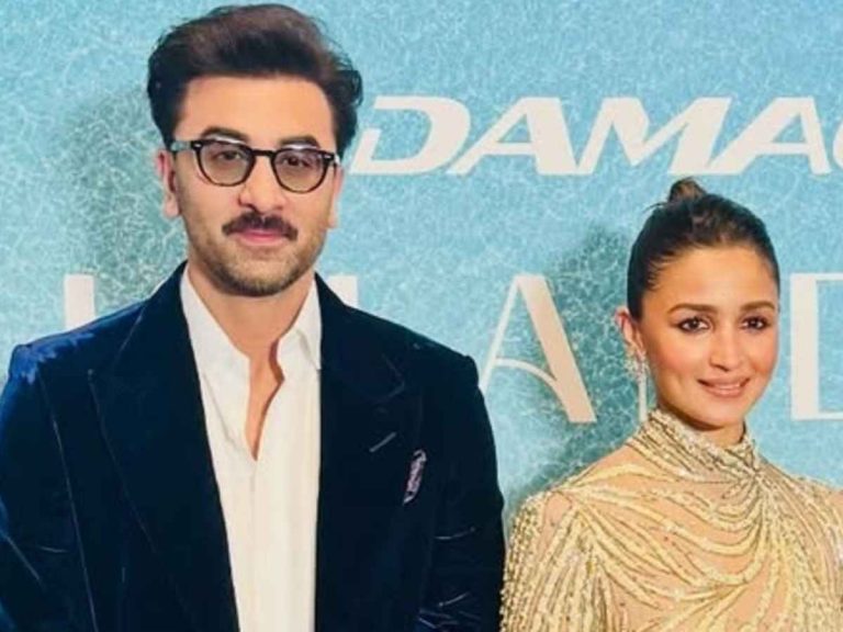 Alia Bhatt Dazzles Dubai in Iconic Bob Mackie ‘Naked Dress’, Ranbir Kapoor Complements In Velvet Tux