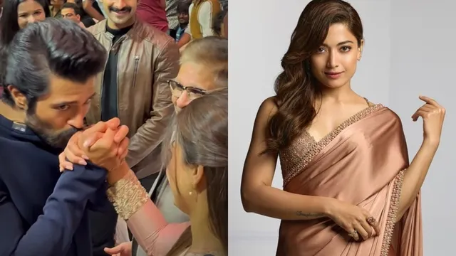 Vijay Deverakonda Kisses Rashmika Mandanna’s Hand At The Girlfriend Success Party! WATCH