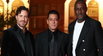 Salman Khan Poses with Idris Elba at Golden Globes Dinner