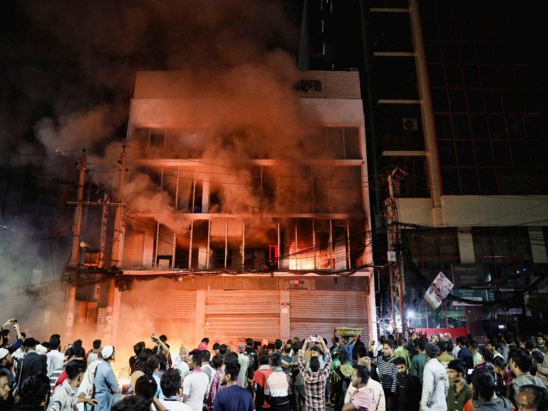 Bangladesh on the Edge: Media Houses Torched, Indian Missions Targeted After Youth Leader’s Death