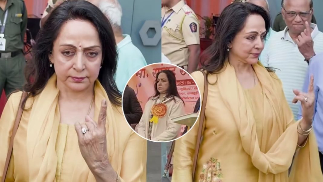 Angry Voters Confront Hema Malini at Polling Booth Over Queue-Jumping During BMC Elections