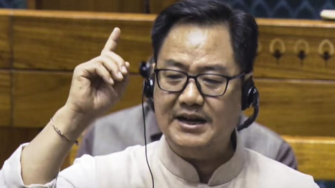 Rijiju Slams Opposition Disruptions