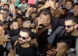 Virat Kohli Sparks Frenzy on Arrival in Vadodara Virat Kohli Sparks Frenzy on Arrival in Vadodara