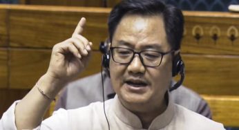 Rijiju Slams Opposition Disruptions