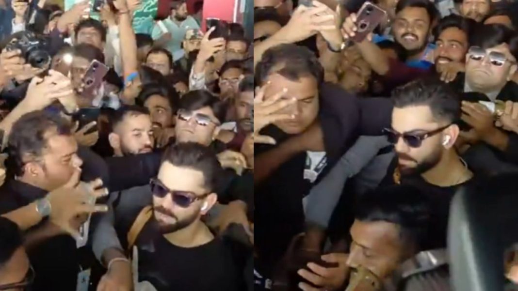 Virat Kohli Sparks Frenzy on Arrival in Vadodara