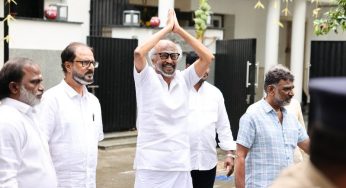 Rajinikanth Greets Fans Outside Residence On New Year
