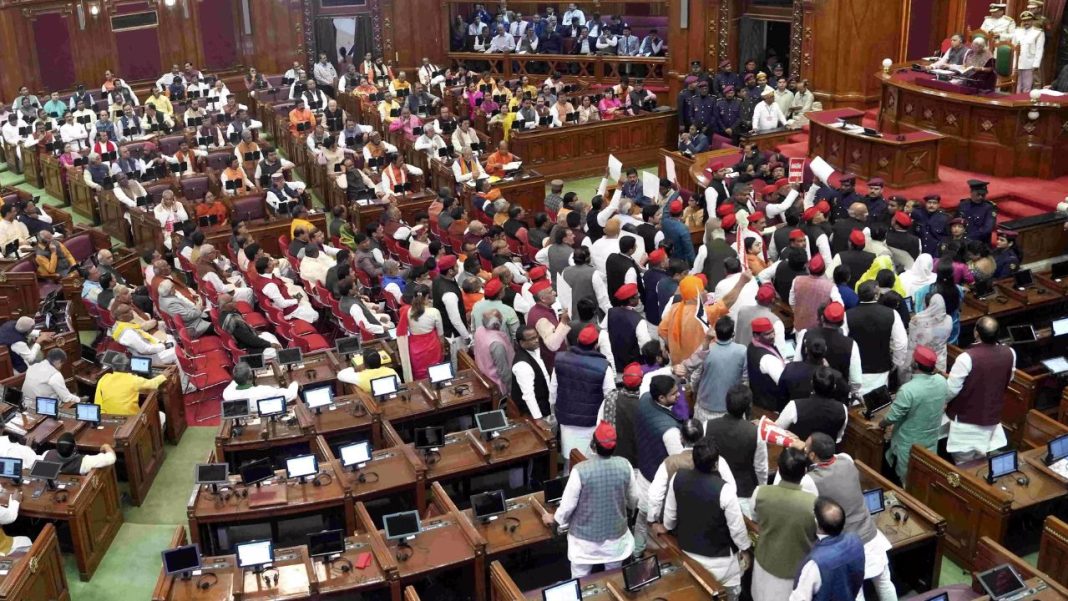 Ruckus In UP Assembly During Budget Debate