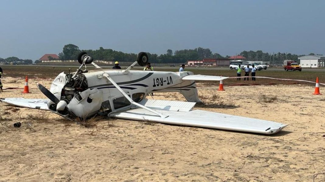 Private Mini Aircraft Crashes in Vijayapura, Pilot Safe