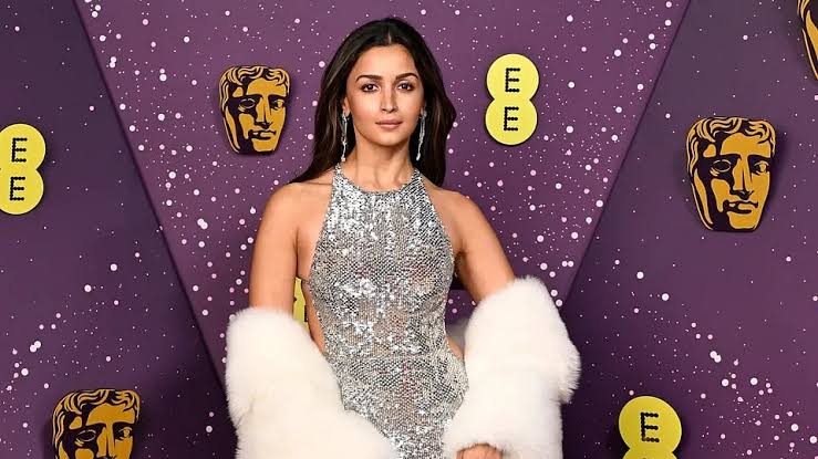 Alia Bhatt Stuns at BAFTA 2026 Red Carpet in Custom Gucci Sequin Gown and Faux Fur Stole