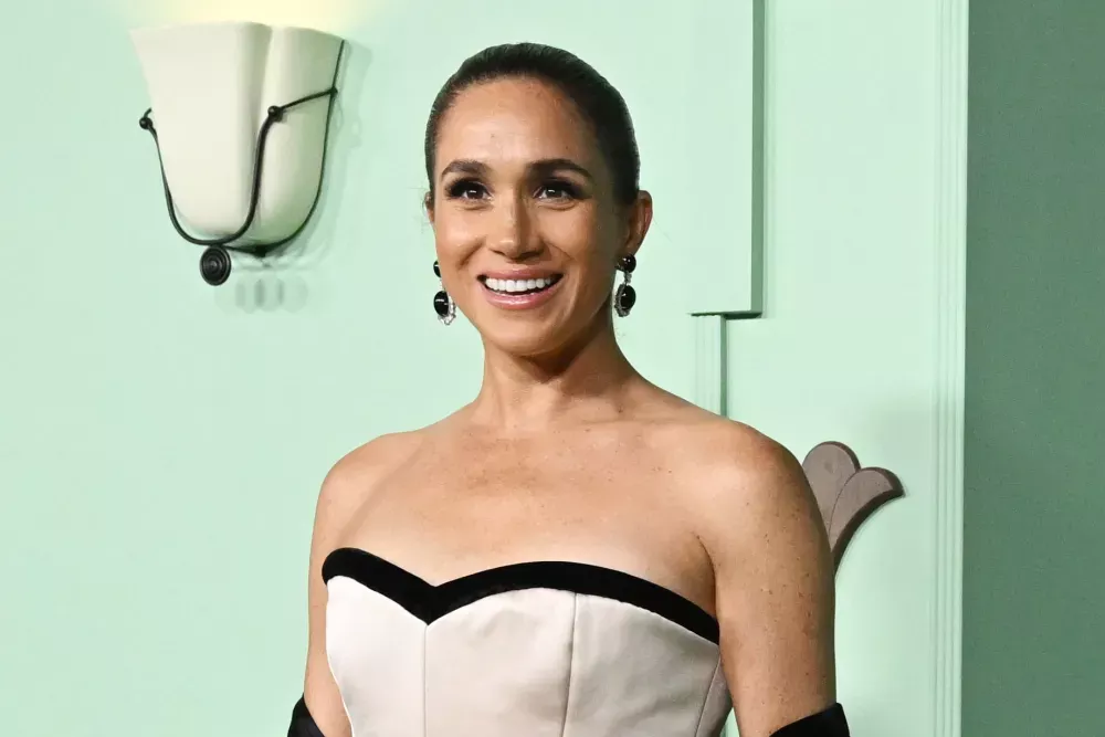 Meghan Markle Stuns In Harbison Studio Gown