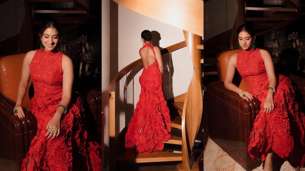 Radhika Merchant Blooms in Oscar de la Renta for Valentine’s Day